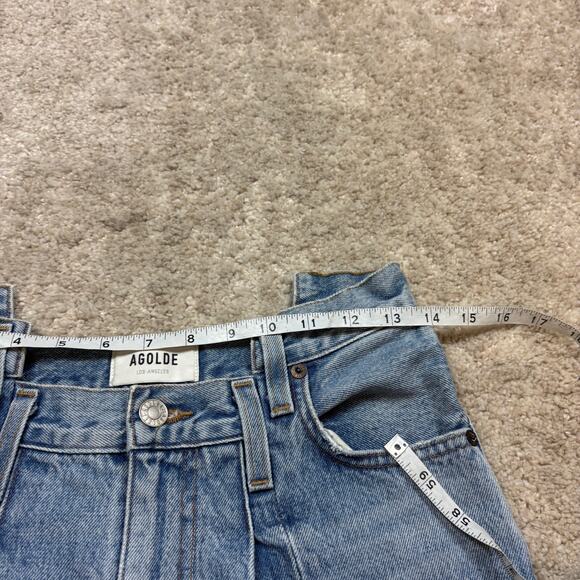 Agolde Pieced Angled High Rise Jeans in Matrix Women's 25 - Picture 7 of 13